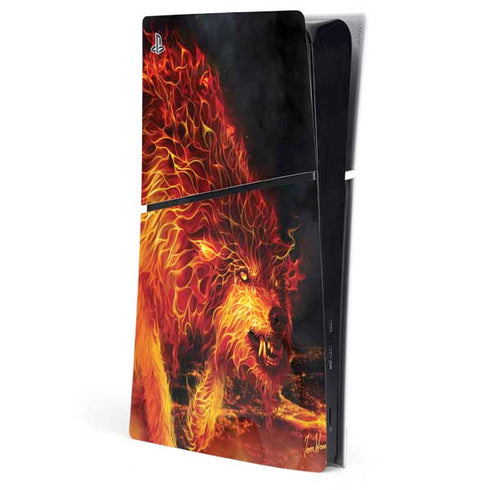 Fire Stalker Wolf by Tom Wood PlayStation PS5 Skins